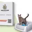 2 x Natural Cat Litter Odor Eliminator Stone  Lifetime Reusable, Odor Neutralizer & Pet-Friendly Air Freshener , Chemical-Free Cat Urine Smell Remover for Litter Box & Home Use