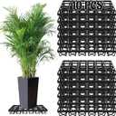 10 PCS Pot Elevators for Plants Outdoor Plant Stands for Patio 17 x 11 Inch Flower Pot Stand Outdoor Heavy Duty Plant Pot Holder Black Plant Riser for Inside Pots, Garden