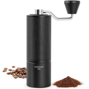 TIMEMORE Chestnut C3S Manual Coffee Grinder, Adjustable Conical Burr Grinder with Stainless Steel S2C Burr - Compatible with Espresso, Pour Over & French Press, Black
