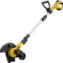 Brushless Lawn Edger Compatible with Dewalt 20v Battery (Tool ONLY), Electric Cordless Edger/Trencher, 9 Blade, 3 Position Adjustable Depth, 180Handle, Lightweight with Rear Wheel for Landscaping (Yellow-No Battery)