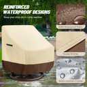 Outdoor Swivel Lounge Chair Cover, Waterproof Heavy Duty Patio Chair Cover, (33" W x 35" D x 38.5" H) Patio Garden Porch Furniture Cover for Swivel Chair - 2 Pack