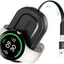 LVFAN Charger for Pixel Watch 3 2 & Fitbit Sense/Versa, Retractable USB C & USB A Charging Cable Replacement Accessories, Charger Stand for Google Pixel Watch 3 2 & Fitbit Versa 4 3 / Sense 2 / Sense