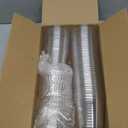 Alaeseje 50 Pack Clear Plastic Cups with Strawless Sip Lids,12 oz Iced Coffee Cups with Lids,Disposable PET Crystal Cups,Round Bottom To Go Cup for Iced Coffee Juice Smoothie Cold Beverage
