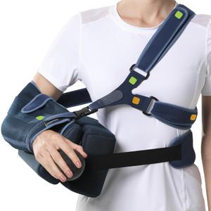 Velpeau Shoulder Abduction Sling with Two Removable Pillows, Shoulder Immobilizer Strap for Sleeping, Rotator Cuff Surgery, Medical Sling for Women & Men, Fits Left & Right Arm (M, Bust 32"-41)