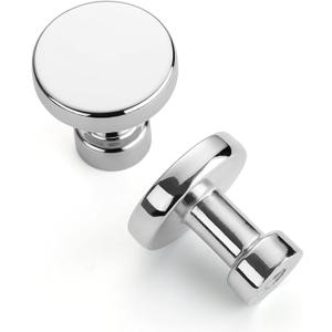 Asidrama 20 Pack 1-1/4 inch Polished Chrome Kitchen Cabinet Knobs Dresser Drawer Cabinet Hardware Zinc Knobs for Dresser Drawers