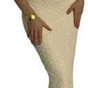 Floerns Women's Elegant Off Shoulder Sleeveless Long Dress Graduation Party Bodycon Maxi Dresses (Medium, Apricot)