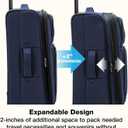 U.S. Traveler Anzio Softside Expandable Luggage with Spinner Wheels, Navy, 22-Inch Carry-on