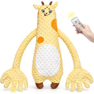 Baby Soothers Toys, Plush Giraffe Toy for Kids, Soft Stuffed Animal Doll with Interactive Features, Fun Companion Toy for Home, Travel and Gift (Yellow)