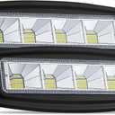 Flush Mount LED Pods, 2Pcs 7 Inch 144W Flood Bumper Driving Light Backup Reverse Light Grill Mount Light for Truck 4X 4 Off Road ATV SUV UTV 4W