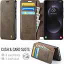 for Samsung Galaxy S26 Ultra Wallet Case Compatible with Magsafe, PU Leather Flip RFID Blocking Card Holder Shockproof Magnetic Women Men Wallet Phone Case Cover for Galaxy S26 Ultra, Brown