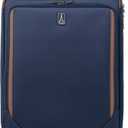 Travelpro Crew Classic Lightweight Softside Expandable Checked Luggage, 8 Wheel Spinner Suitcase, TSA Lock, Men and Women, Checked Medium 25-Inch, Patriot Blue