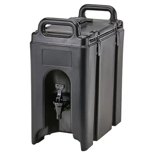 Cambro 250LCD131 Camtainer 2.5 Gallon Dark Brown Insulated Beverage Dispenser Black