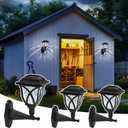 Solar Wall Lantern Outdoor Shed Lights, Waterproof Solar Powered Decorative Lights for Pet House, Fence, Garden, Shed and Backyard (1 Pack Cold White)