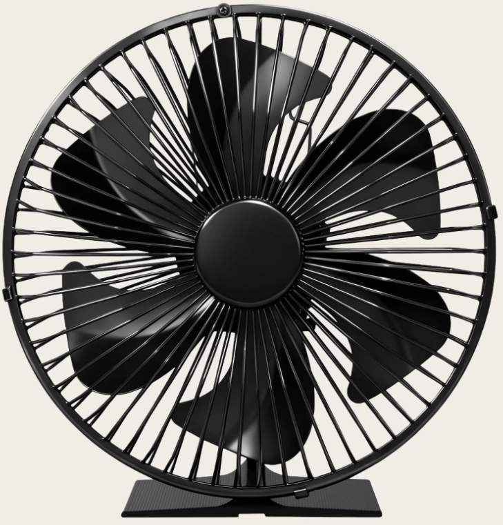 Heat Powered Wood Stove Fan with Safety Guard | Non Electric Heat Activated Fan for Wood Burning Stove/Log Burner | Thermoelectric Fireplace Fan 