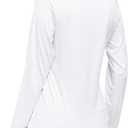 Womens 1/4 Zip Golf Shirt Long Sleeve Lightweight Golf Pullover Outdoor Athletic Tennis Polo Shirts White M (White, M)