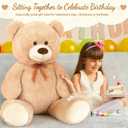 Toys Studio Ultra Soft Teddy Bear 51 inch Giant Stuffed Animal Large Stuffed Bear Plush Toy for Girls Women Gifts Christmas Kids Easter Valentine's Day Mother's Day