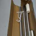 ZOCONE Tension Curtain Rod 51-168 In(4.25-14 Ft), Extra Long Outdoor Curtain Rod No Drilling for Patio, Adjustable Shower Curtain Rod for Bathroom Window Never Rust, Rod Diameter 1.26" Stainless Steel