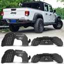 Gladiator JT Inner Fender Liners for Jeep 2019-2026 Gladiator JT Unlimited, 4PCS Front and Rear Off-road Inner Fender Flares Wheel Well Cover Splash Guards, Passenger and Driver Side