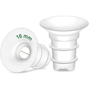 16mm Maymom Flange Inserts (Long Plus) Compatible with Freemie 25mm Flanges; Compatible with 24mm Medela PersonalFit Flange, Spectra 24mm Flange, Momcozy S9 Pro/S12 Pro, 2pc/pk