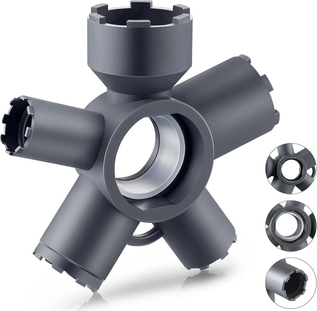 Enhon 10 In 1 Faucet Aerator Key for Sink Faucet Aerator Removal Tool, Screen Removal Tool (Cut Edge & Round), M16.5/M21.5/M22/M24/M28, Ideal Repairs Replacement for Bathroom