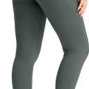 SANTINY Women's Fleece Lined Winter Leggings Water Resistant High Waisted Thermal Hiking Running Warm Pants Women Pockets (Gray, S)