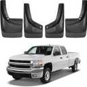 BDFHYK Mud Flaps Splash Guards Mudguards Mudflaps Compatible with Silverado Avalanche Suburban Yukon (2002-2006), Sierra 1500 (1999-2007) with Fender Flares, 4PCS Front & Rear Side