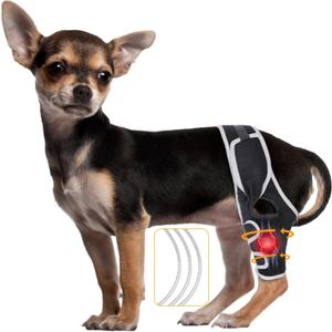 Dog Leg Brace for Acl and Ligament Injuries  Adjustable Support for Joint Pain Relief and Muscle Recovery  Fits Front or Back Legs  Lightweight and Comfortable, XS
