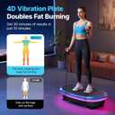 MERACH Vibration Plate Exercise Machine, 4D Whole Body Workout Vibrating Platform for Lymphatic Drainage Weight Loss Muscle Activation, Home Fitness Equipment with Bluetooth Light Pull Cord
