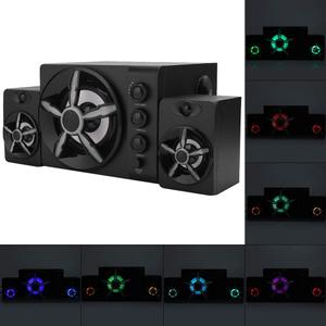 Yoidesu Stereo Speaker System with 4-inch Subwoofer,Computer and Home Audio Set with 3.5mm Input and 7-Color Breathing Lights - Great for Multimedia Laptop or PC Computers