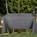 Outdoor Tablecloth Wrinkle-Free Stain Resistant Waterproof Polyester Fabric Table Cover with Zipper Umbrella Hole for Picnic/Party/Dinner/Patio Garden(6060inch Square,Zippered,Grey)