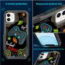 Case for iPhone 11, Gaming Controller Video Game Player Pattern Shock-Absorption Hard PC and Inner Silicone Hybrid Dual Layer Armor Defender Case for iPhone 11