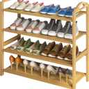 UDEAR Bamboo Shoe Rack 4-Tier Shoe Storage Organizer Entryway Shoe Shelf