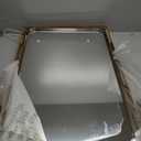 ANDY STAR Brushed Nickel Bathroom Mirror, 20x30 Oval Mirror for Bathroom, Brushed Nickel Oblong Mirror with Metal Frame Wall Mounted for Living Room, Bedroom