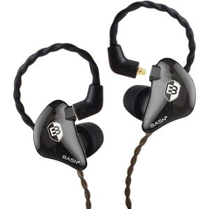 BASN in Ear Monitor Headphones for Musicians, Bsinger 2nd Generation Sound Isolating Earphones with Dual Dynamic Drivers Detachable MMCX Cable (Black)…