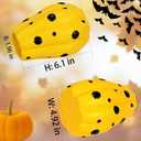 MYFLOCY Pumpkin Vases for Flowers Halloween Pumpkin Vase Centerpieces for Tables Decorative Fall Pumpkins Planter for Home Decor (Orange, Black Circle)