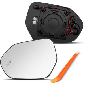 Compatible with BSD Toyota Camry Driver Side Mirror, 2018 2019 2020 2021 2022 2023, with Blind Spot Indicator, Left Side Mirrors Replacement Glass, Power Heated