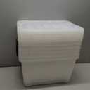 IRIS USA 32 QT Plastic Storage Box with Lid and Latches - 6 Pack - BPA-Free, See-Through Organizing Solution, Durable Nestable Stackable Containers, Secure Pull Handle - Clear