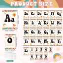 3 x 36Pcs Retro Classroom Alphabet Number Bulletin Board Set, Groovy ABC Alphabet Card and 0-9 Number Posters Decor with Glue Point for Preschool Kindergarten Classroom and Teachers Wall Decorations
