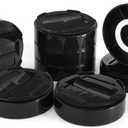 Slipstick Stack-Its 1 Inch Adjustable Bed Risers/Furniture Risers (Set of 8) Lifts Height 1", 2" or 3"  Black Heavy Duty Risers for Desks, Couches, Sofas, Beds, Tables, Dressers, and More