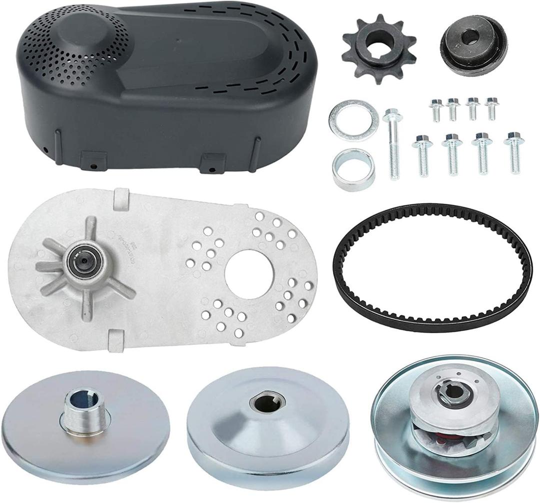 BLACKHORSE-RACING 1" Go Kart Torque Converter CVT Comet Clutch Go Kart Clutch Replaces Comet 219554A 203814A TAV2 30-75 Yerf Dog Manco Mini Bike 10T #40/41 Chain