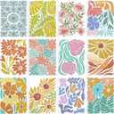 ForraFun 12 Set Diamond Art Kits for Adults Flower Series Painting with Diamonds 8x10 Inch with Wooden Frame Easel for Home Wall Decor Beginners Gem Art Painting Kits DIY Crafts