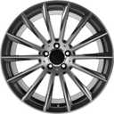 20Inch 20"x9.5" Rear Multispoke Premium Aluminum Alloy Wheel Rim Fits for Mercedes Benz S500 S550, Bolt Pattern-5x112mm, Offset-43mm, Hub Bore-66.6mm