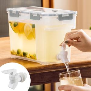 Cold Kettle with Faucet, 6L Refrigerator Juice Water Pitcher, Home Plastic Beverage Dispenser, Filter Drink Container for Home, Kitchen, Camping, Party (1.5 gallon)