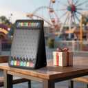iElyiEsy 31"x21" Prize Drop Plinko Board Game Outdoor with Foldable Stand and 10 Customizable Playing Pucks 7 grids- Perfect for Carnival, Tradeshow & Party Fun & Exciting (Prize Drop), 19 in