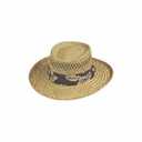 Gold Coast GCR3501 Rush Gambler Band Hat, Universal, Straw, Natural Pack Of 2