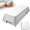 87"x51" Massage Table Cover, Waterproof PVC Massage Table Sheets, Reusable Wax Mat Pad Oilproof Lash Bed Cover, Massage Bed Cover Waxing Mat for Beauty Salon, SPA, Lash Extension, Tattoo (White 1 Pcs)