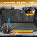 Powerty Floor Mats for 2021-2025 2026 Chevy Chevrolet Suburban/GMC Yukon XL 7 Seats Accessories, All Weather TPE Cargo Liner Seat Back Covers with Door Sill Guards Protectors,Full Coverage Set