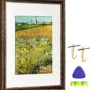 16x20 Picture Frame, Ornate Embossing Frame with Paper Mat and Plexiglass, Fit for 16x20 without Mat or 11x14 with Mat, Wall Mounting Display for Art Prints, Bronze and Antique Gold, 1 Pack