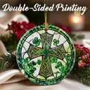 St. Patrick's Day Celtic Cross Christmas Ornaments: Christmas Tree Ornaments, Irish Holiday Decor, Stocking Stuffers, Christian Gifts, Religious Gifts, Cross Gift & Irish Shamrock Gift