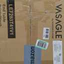 VASAGLE MAEZO Collection - Side Table, 2-Tier Small Round End Table, Nightstand with Tapered Legs, Curved Transitions, for Small Spaces, Living Room, Bedroom, Rustic Walnut ULET283T41